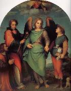 Andrea del Sarto Rafael Angel of Latter-day Saints and the great Leonard, with donor oil painting reproduction
